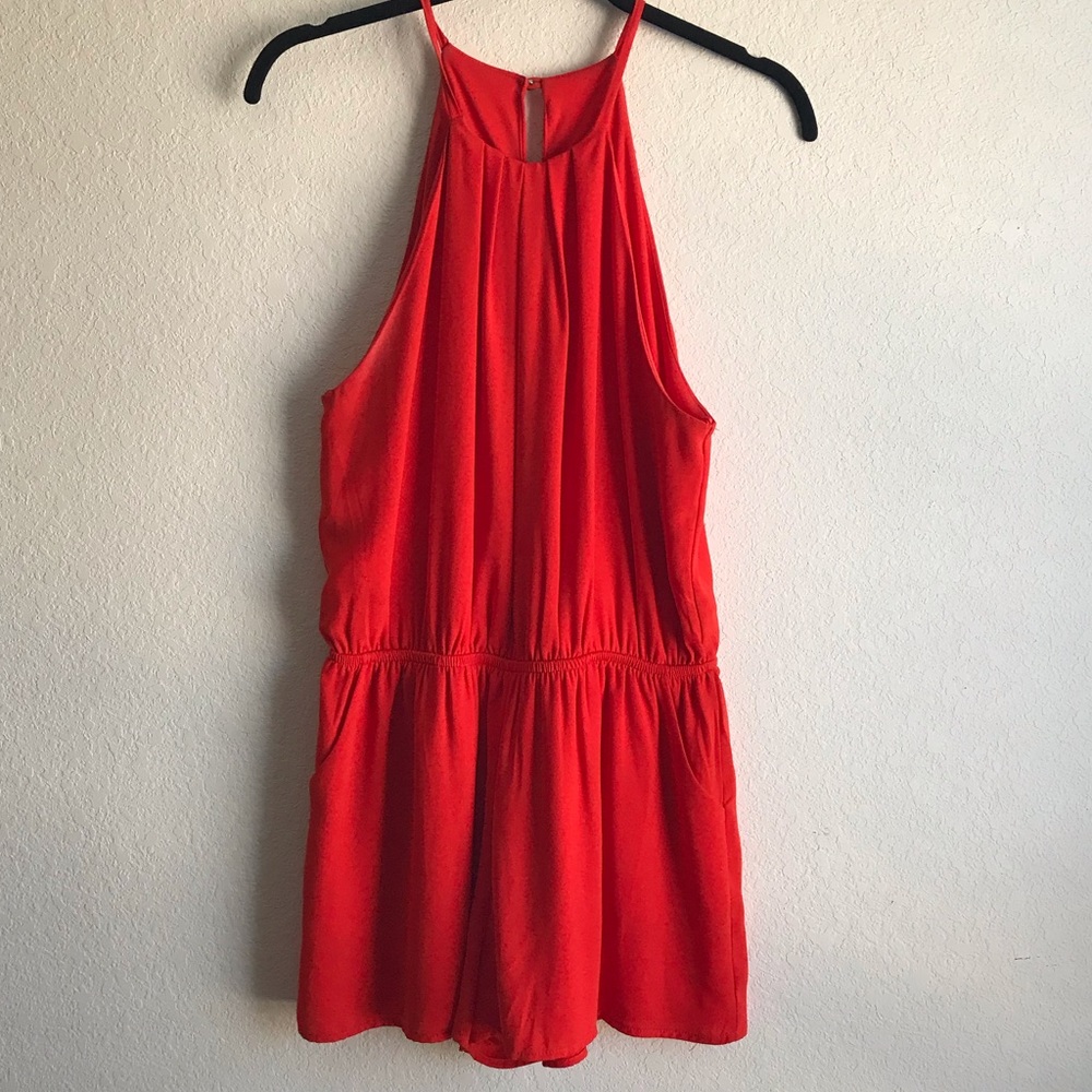 High Neck Romper with Back Details
